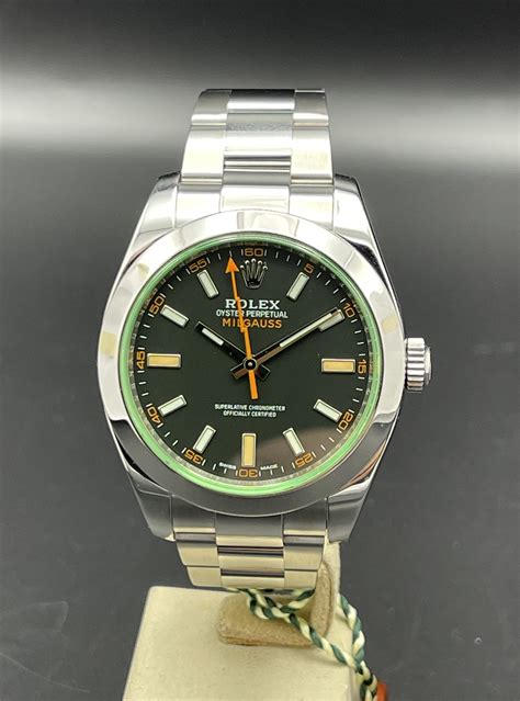 rolex milgauss grün neu|rolex milgauss for sale.